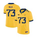 Men's West Virginia Mountaineers NCAA #73 Josh Sills Yellow Authentic Nike 2019 Stitched College Football Jersey XA15A67ZJ